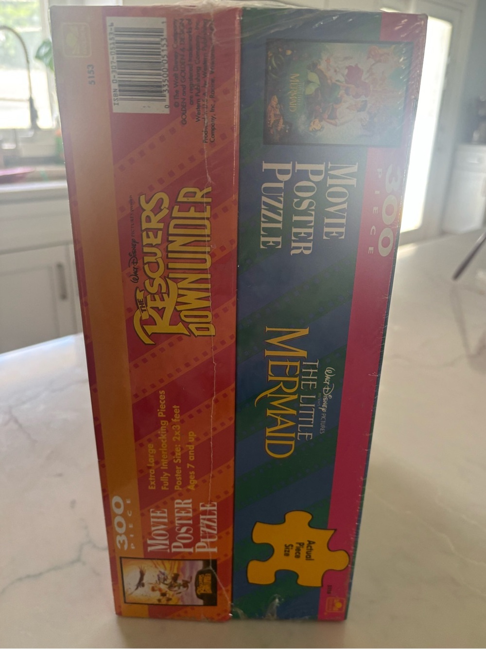 Vintage 90s Disney Golden Movie Poster Puzzles Set of 2 - 300 Pc